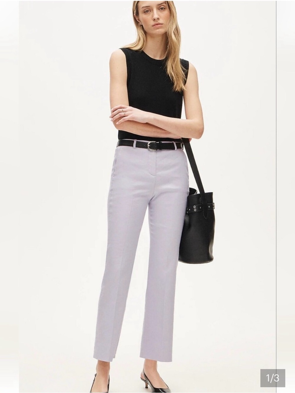 J. Crew Lavender Ankle-Length Straight Leg Pants